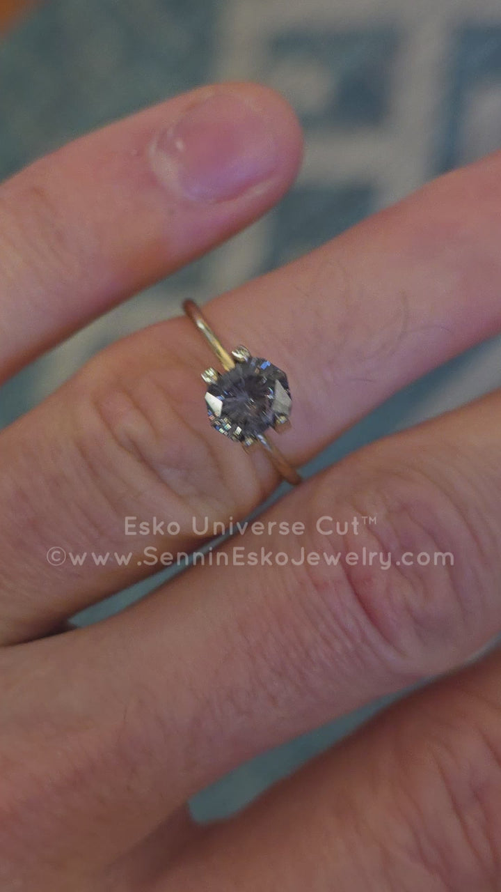 1.5 Carat Blue/Green Sapphire Hexagonal Cushion - 7.5x5.9mm - Esko Universe Cut ™