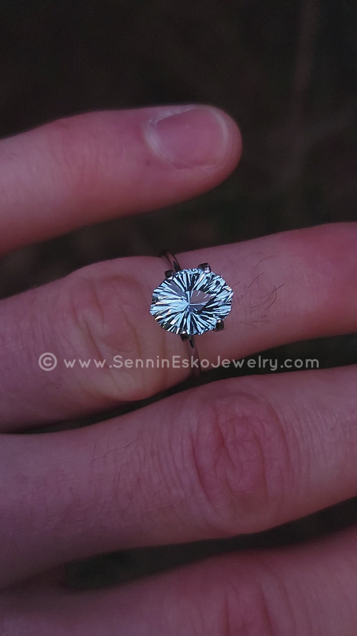 2.9 Carat Icy Blue Aquamarine Dodecagon -  10.7x8.4mm - Esko Universe Cut ™