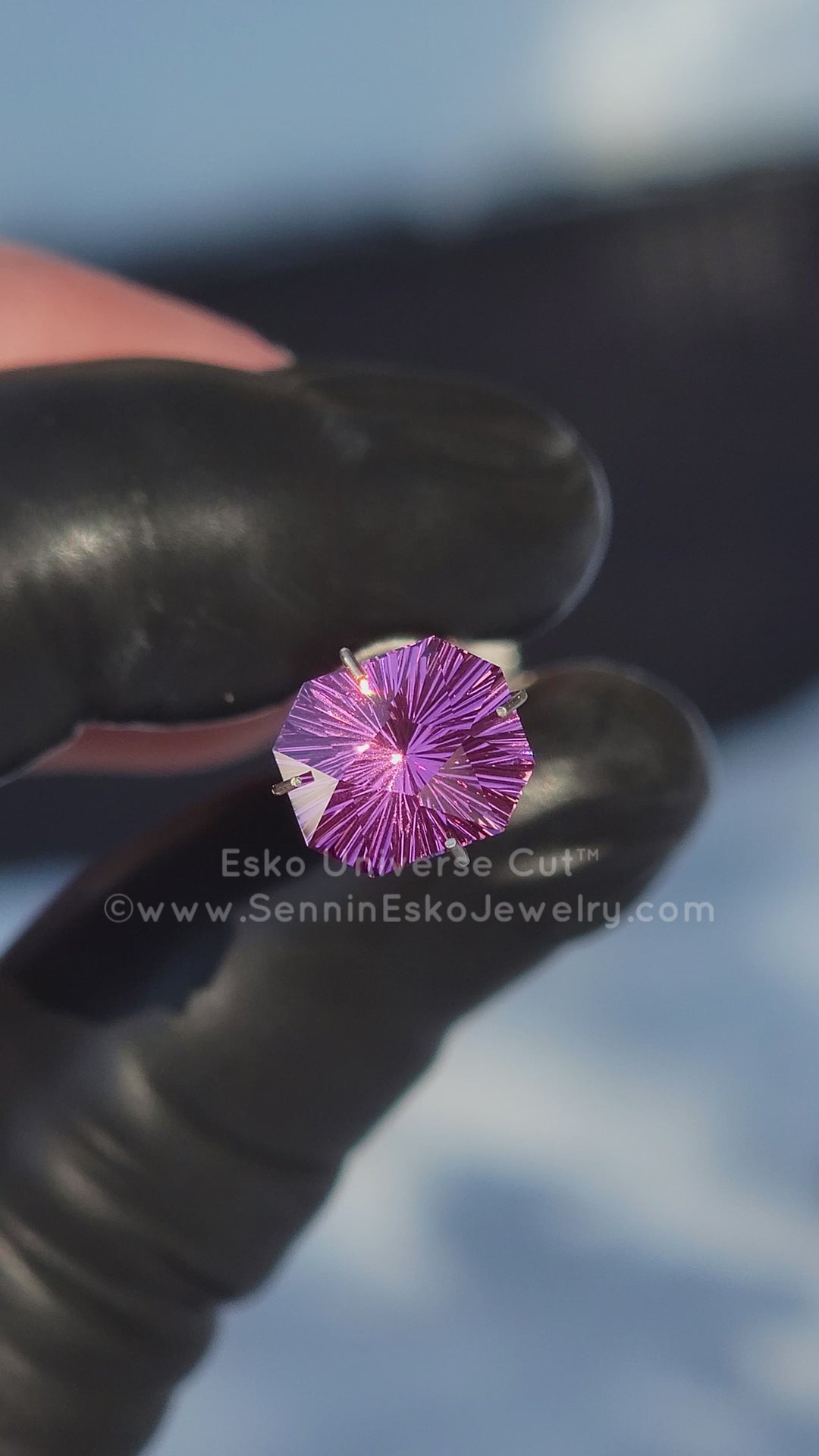 3.8 Carat Electric Pink Garnet Octagon - 9.5x8.2mm - Esko Universe Cut ™