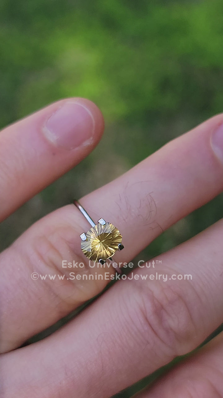 2.2 Carat Golden Sapphire Cushion - 8.2x6.8mm - Esko Universe Cut ™