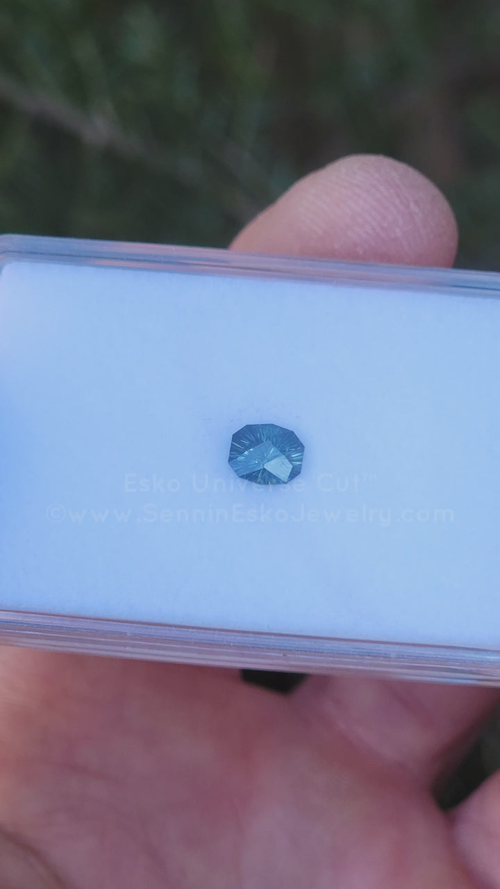 1.33 Carat Deep Parti Sapphire Do-Decagon - 6.6x5.7mm - Esko Universe Cut ™