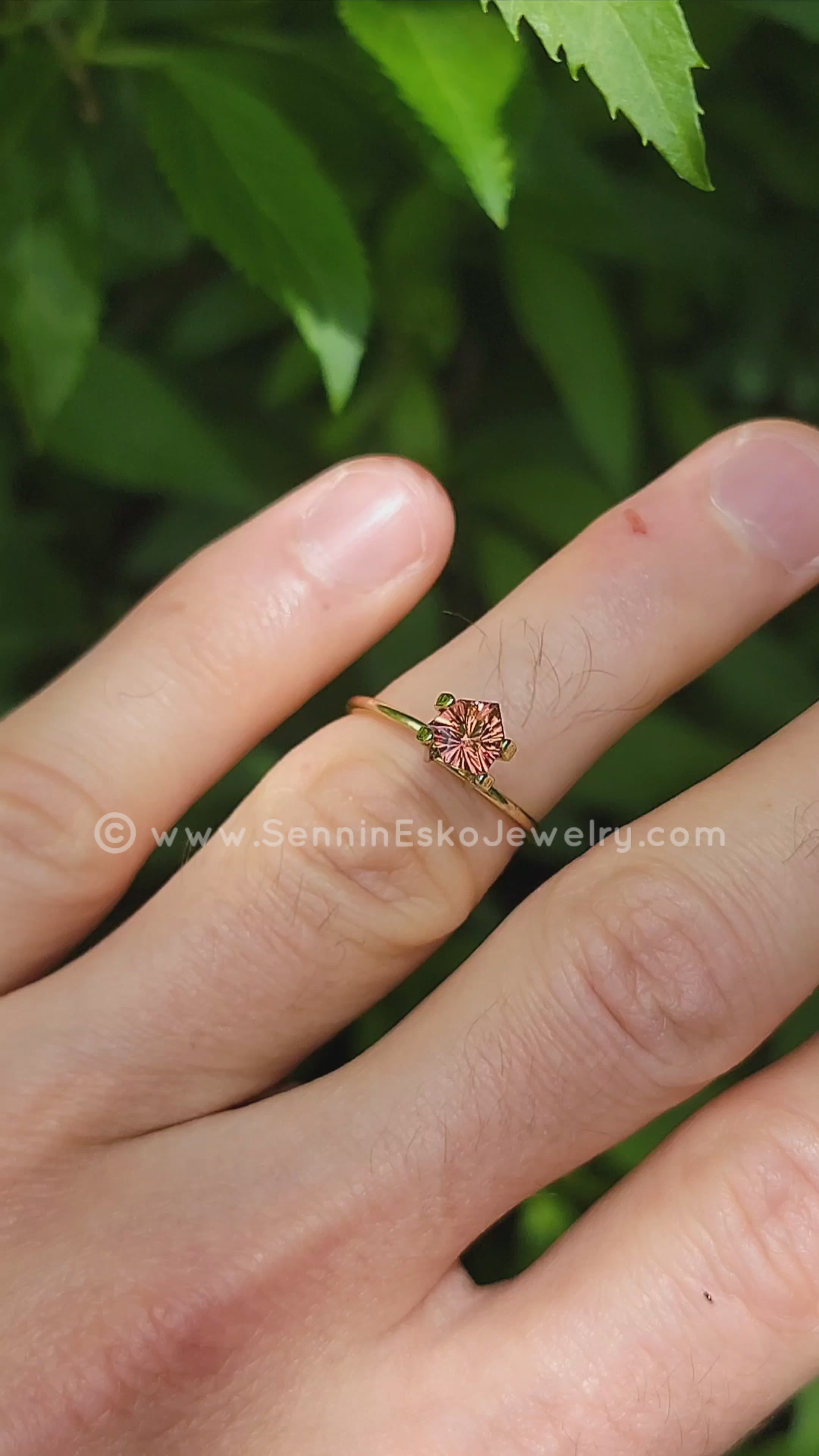 1 Carat Ginger Garnet Trillion - 6.3x5.9mm - Esko Universe Cut