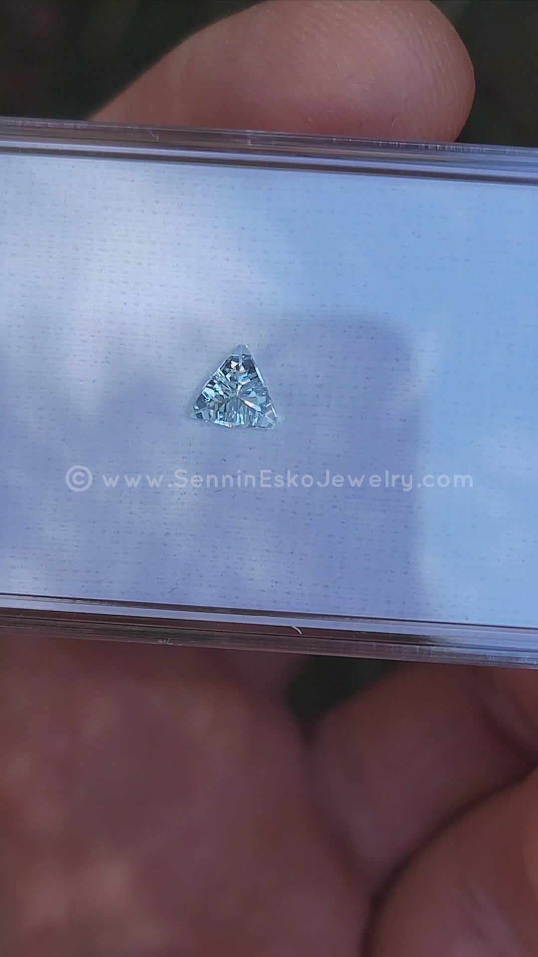 0.5 Carat Ice Blue Aquamarine Triangle - 5.8x5.8mm - Precision Cut