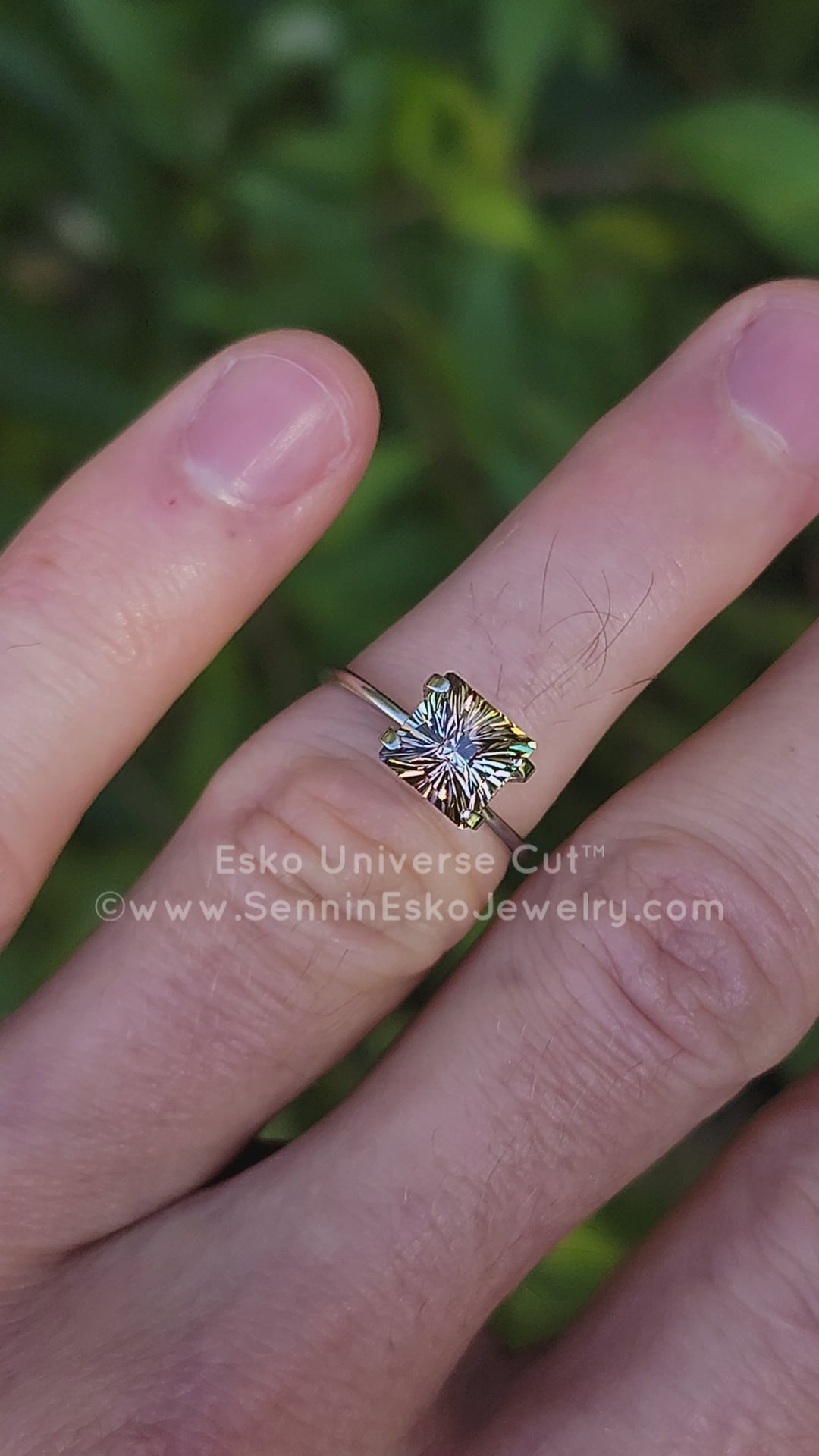 2.46 Carat Tri Color Tourmaline - 7.1x9.7mm - Esko Universe Cut ™