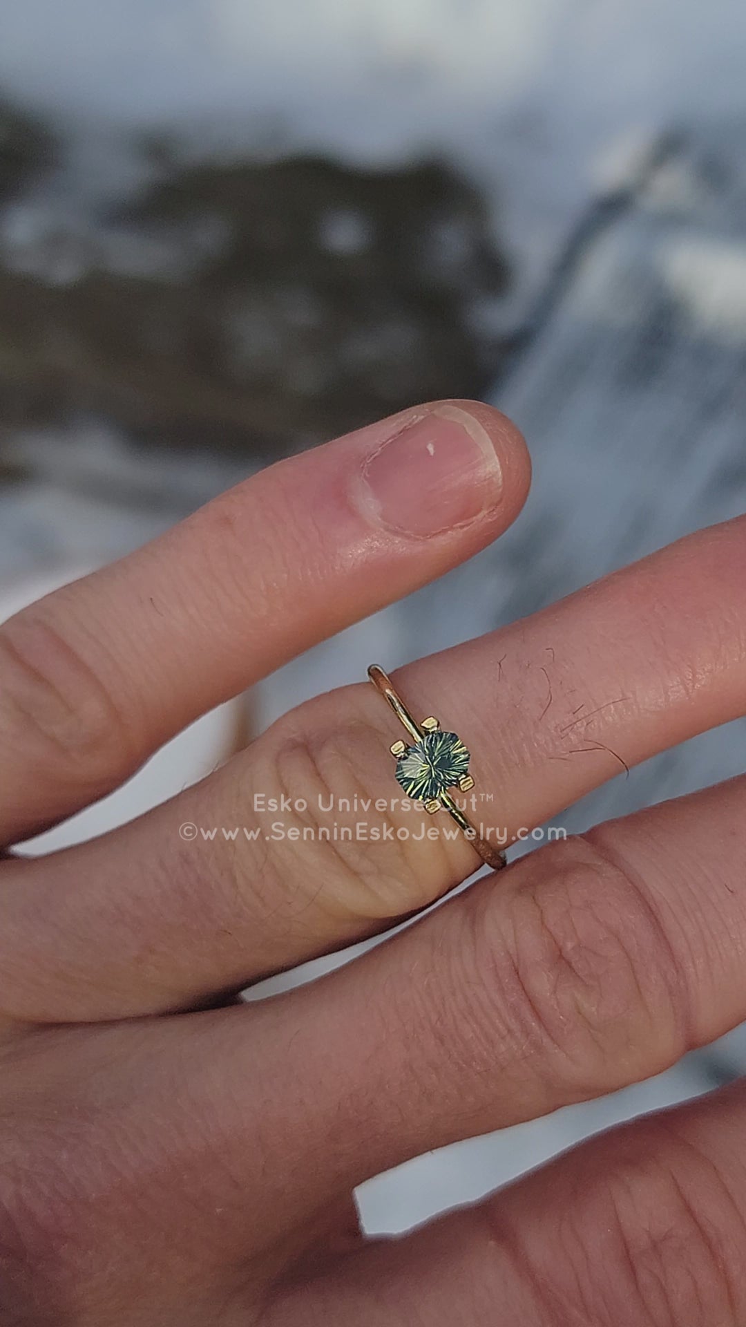 0.89 Carat Parti Sapphire Octagon - 5.9x4.3mm - Esko Universe Cut ™