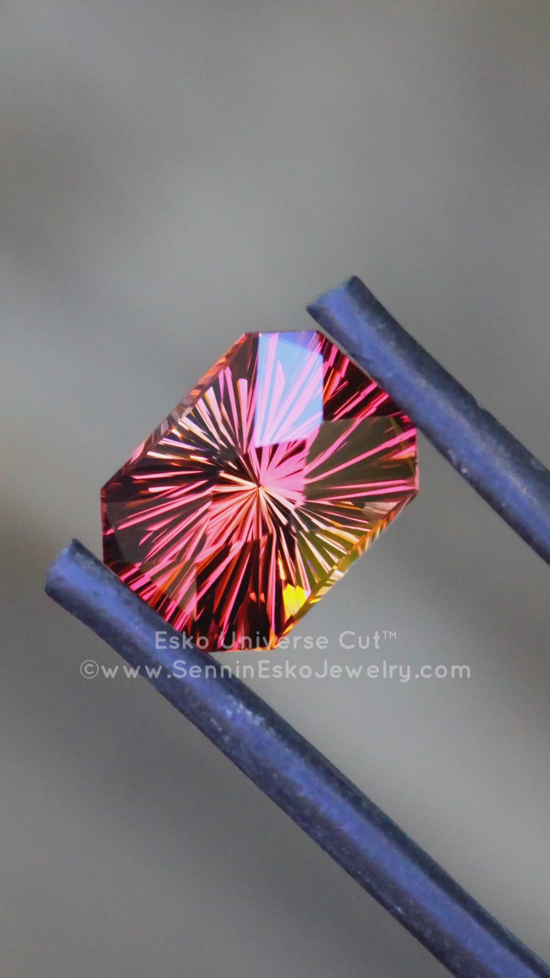 2.9 carat Sunset Tourmaline Rectangular Octagon - 9.7x7.3mm - Esko Universe Cut ™