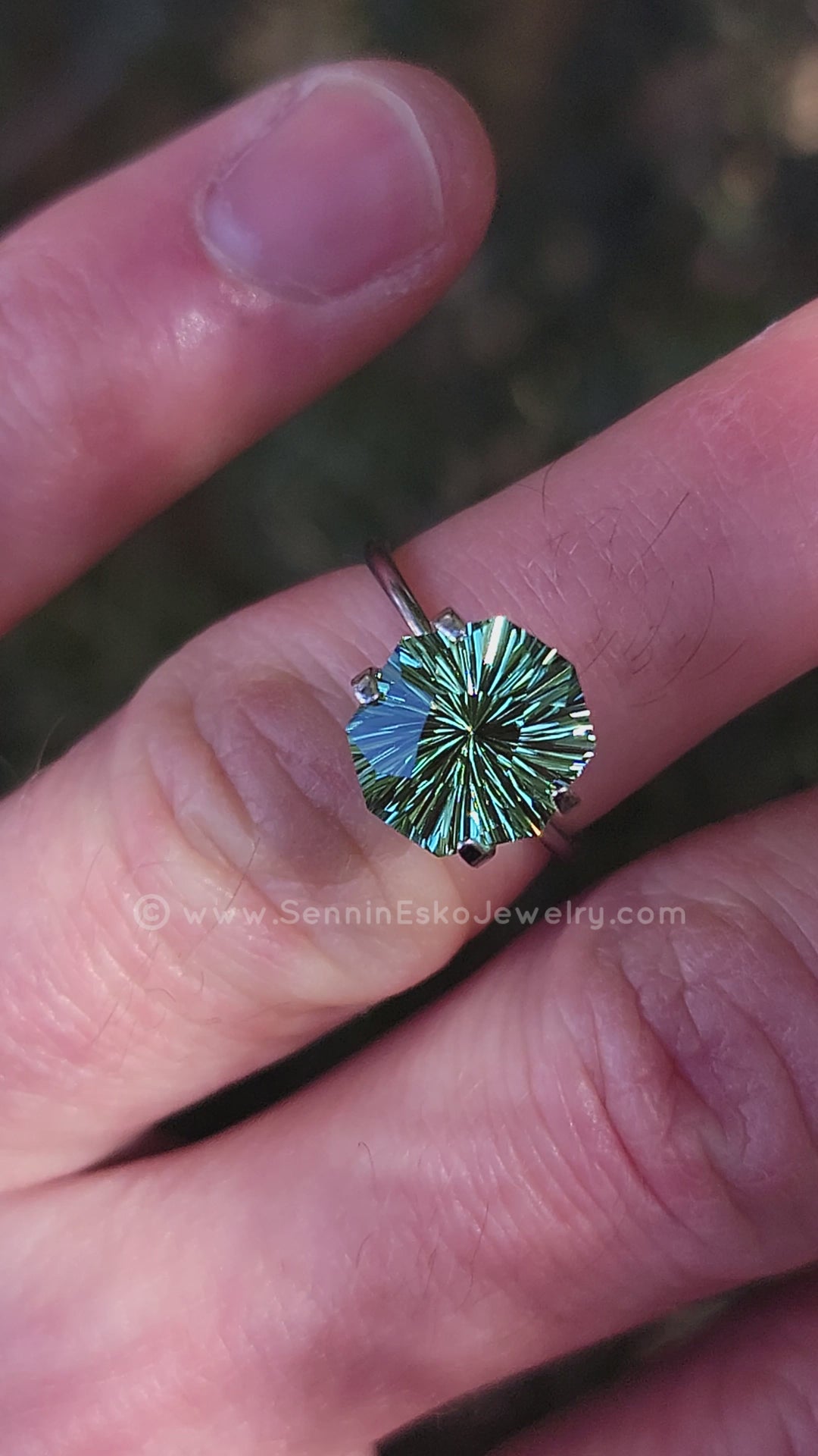 3.7 Carat Mint tourmaline - 11x10.4mm - Esko Universe Cut ™