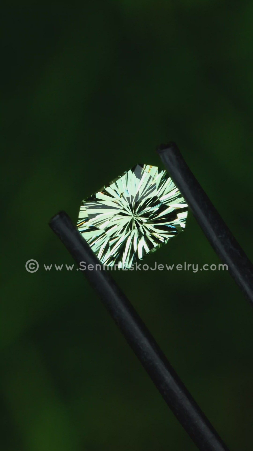 2.1 Carat Mint Beryl Octagon -  8.8x6.9mm - Galaxy Cut