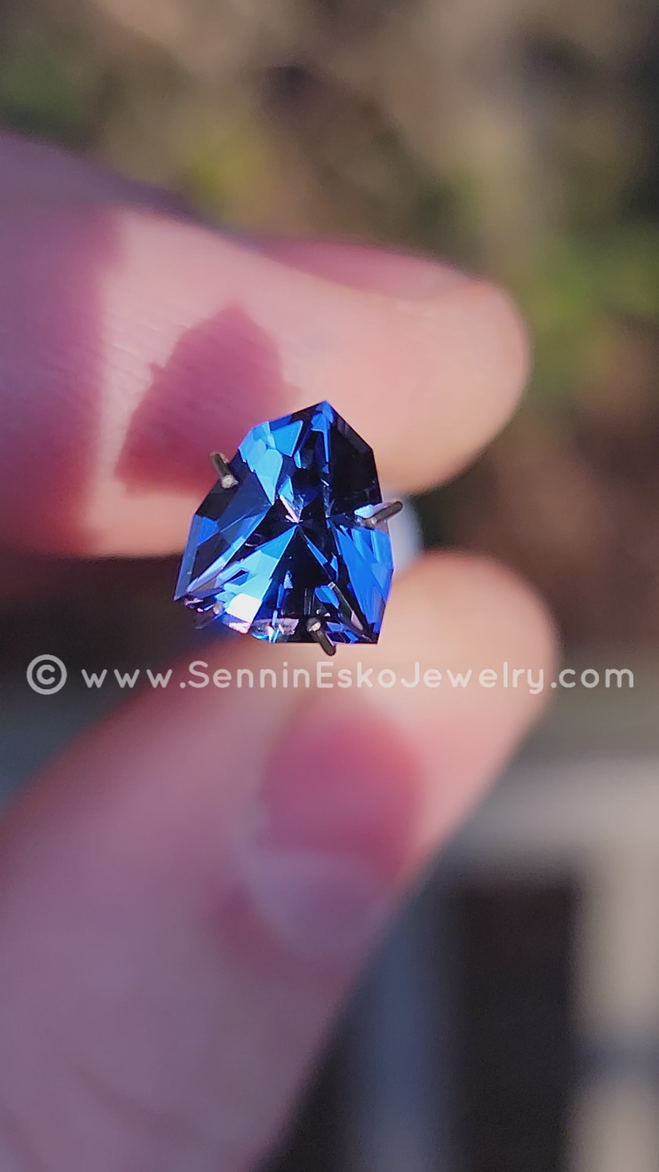 2.42 Carat Blue/Purple Tanzanite Shield - Precision Cut – Sennin