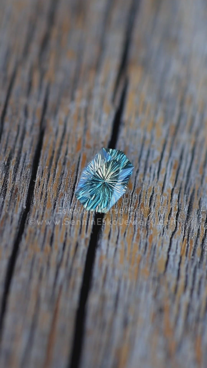 1.44 Carat Blue/Yellow Sapphire Octagon - 7.4x5.1mm - Esko Universe Cut ™