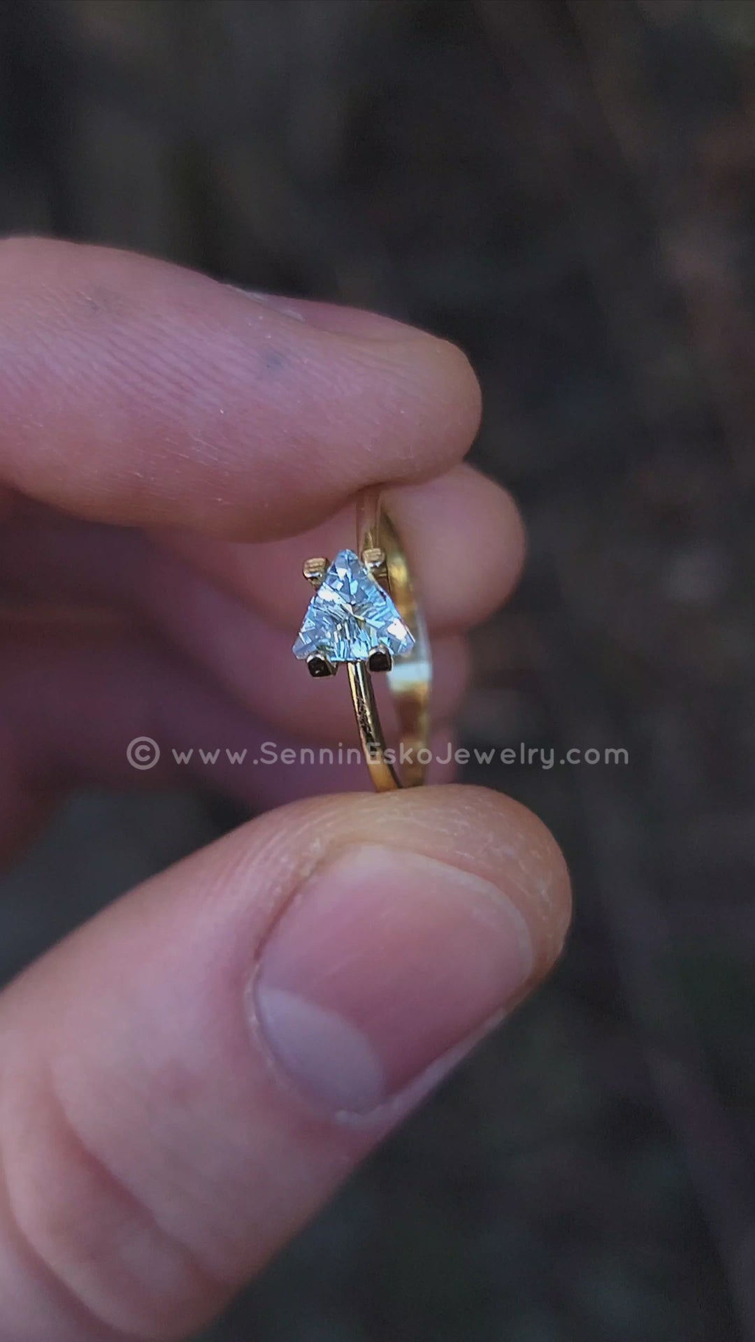 0.5 Carat Ice Blue Aquamarine Triangle - 5.8x5.8mm - Precision Cut