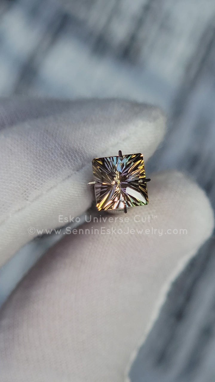 2.46 Carat Bi Color Tourmaline - 7.1x9.7mm - Esko Universe Cut ™