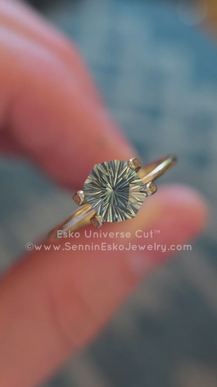 1.3 carat Mint Blue Tourmaline Hexagonal Cushion - 7x6mm - Esko Universe Cut ™