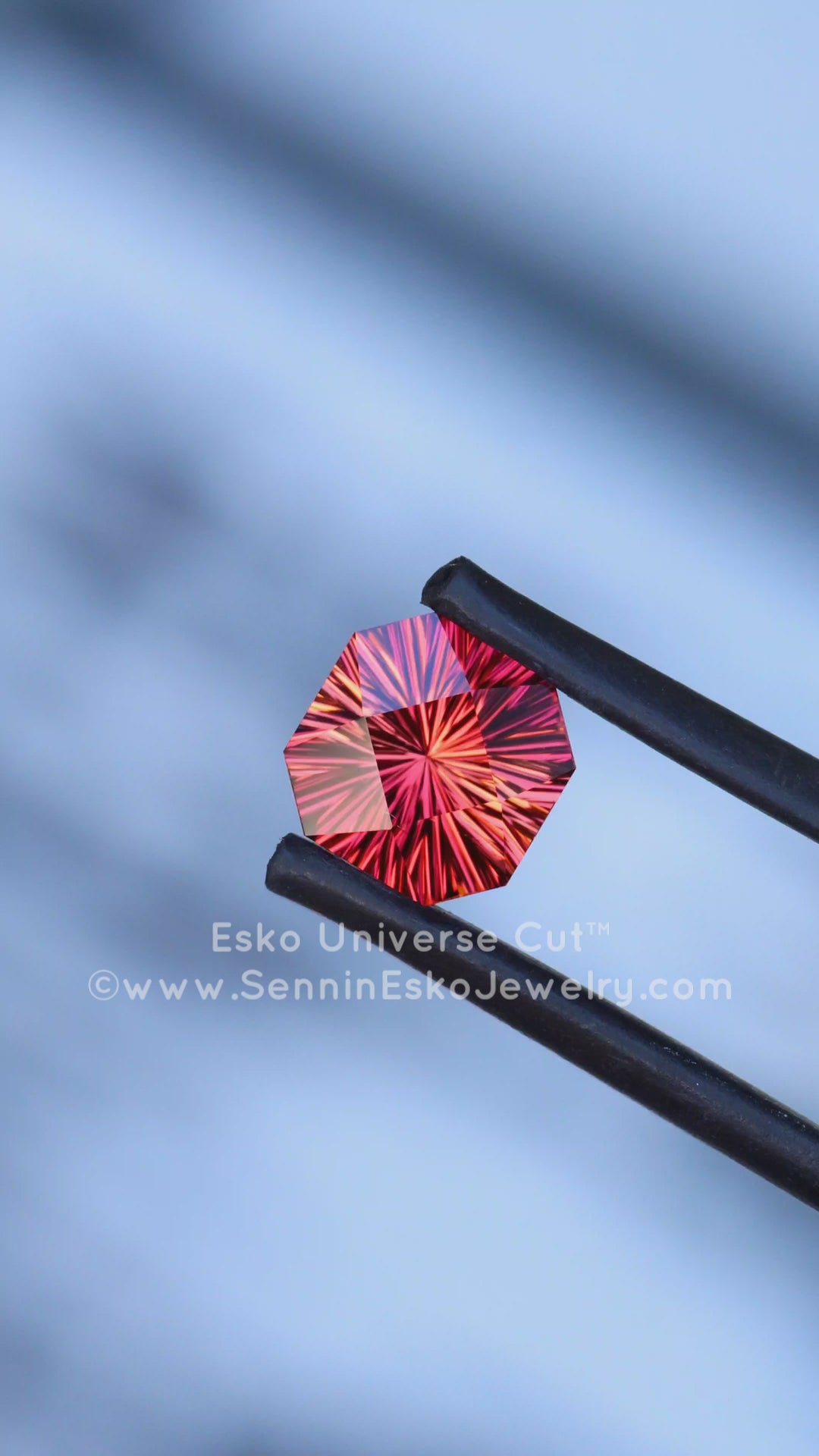 1.7 carat Sunset Tourmaline Square Octagon - 7.2x7.9mm - Esko Universe Cut ™