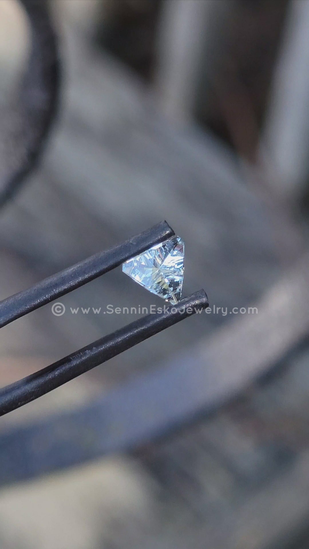 0.5 Carat Ice Blue Aquamarine Triangle - 5.8x5.8mm - Precision Cut