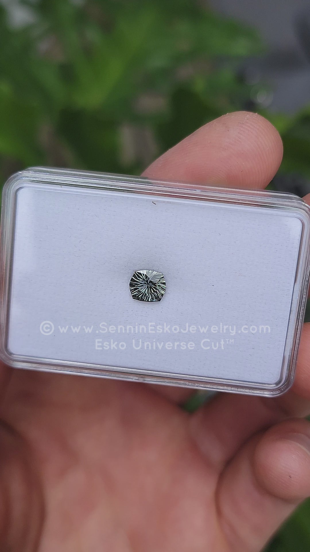1.3 Carat Steely Green Sapphire Cushion - 6.8x5.9mm - Esko Universe Cut ™