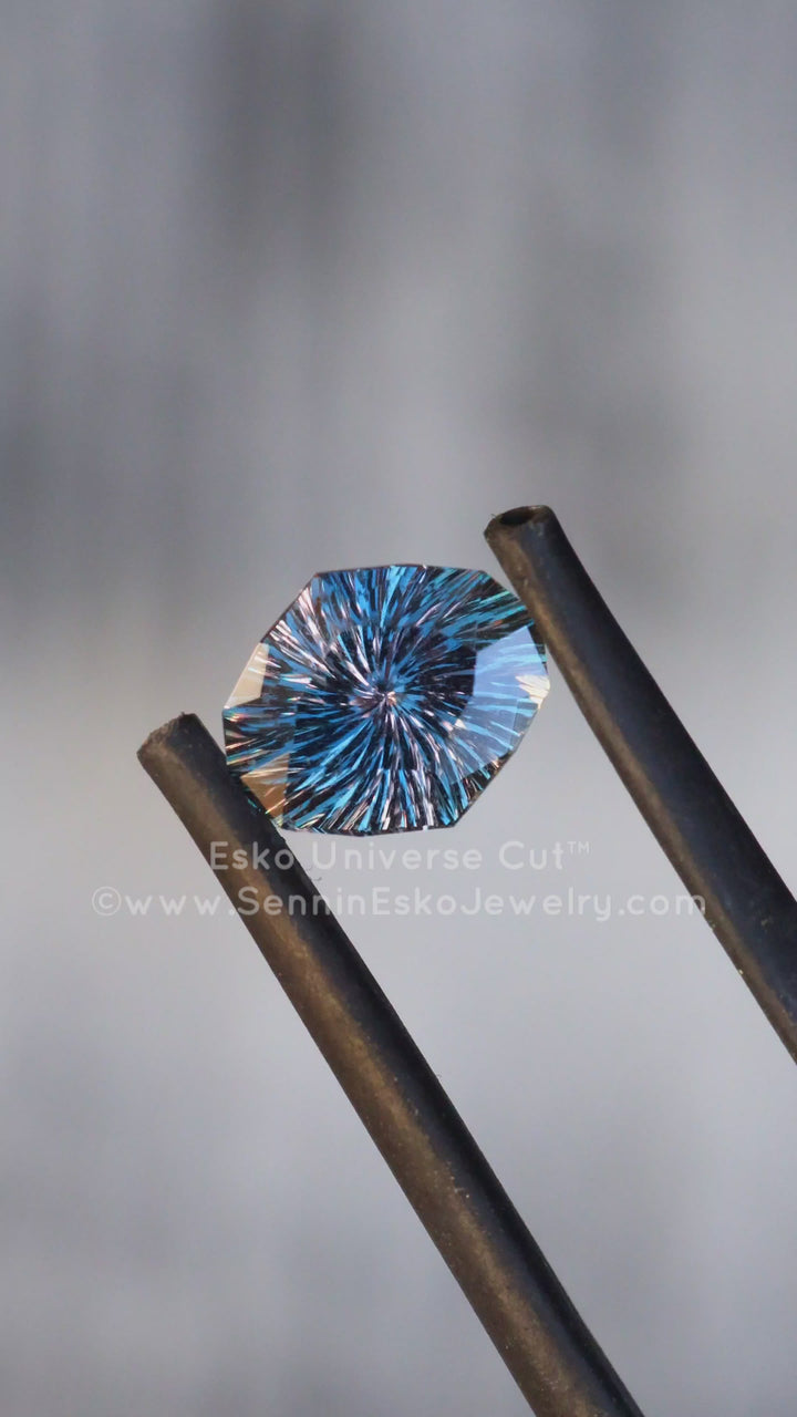 1.81 Carat Color Shifitng Purple/Blue Sapphire Do-Decagon - 8.5x7mm - Esko Universe Cut ™