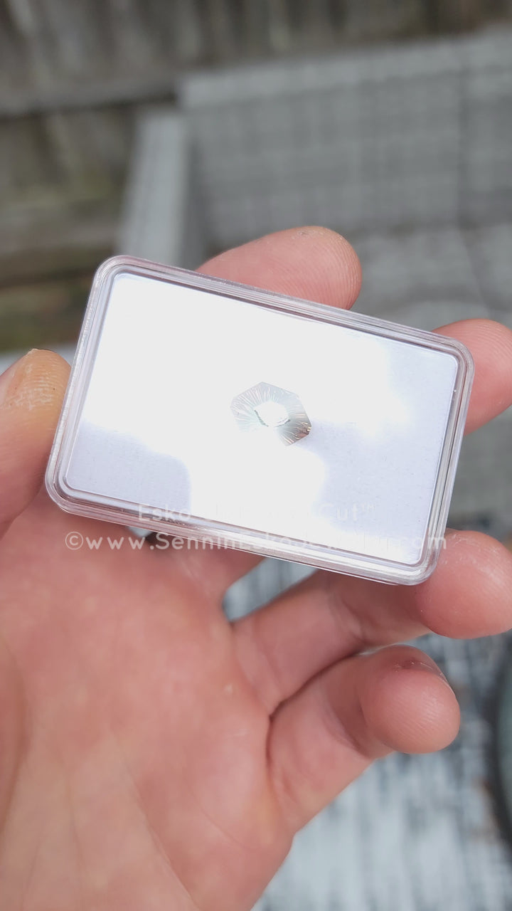 3.8 Carat Green/Orange Oregon Sunstone - 12x8.8mm - Esko Universe Cut ™