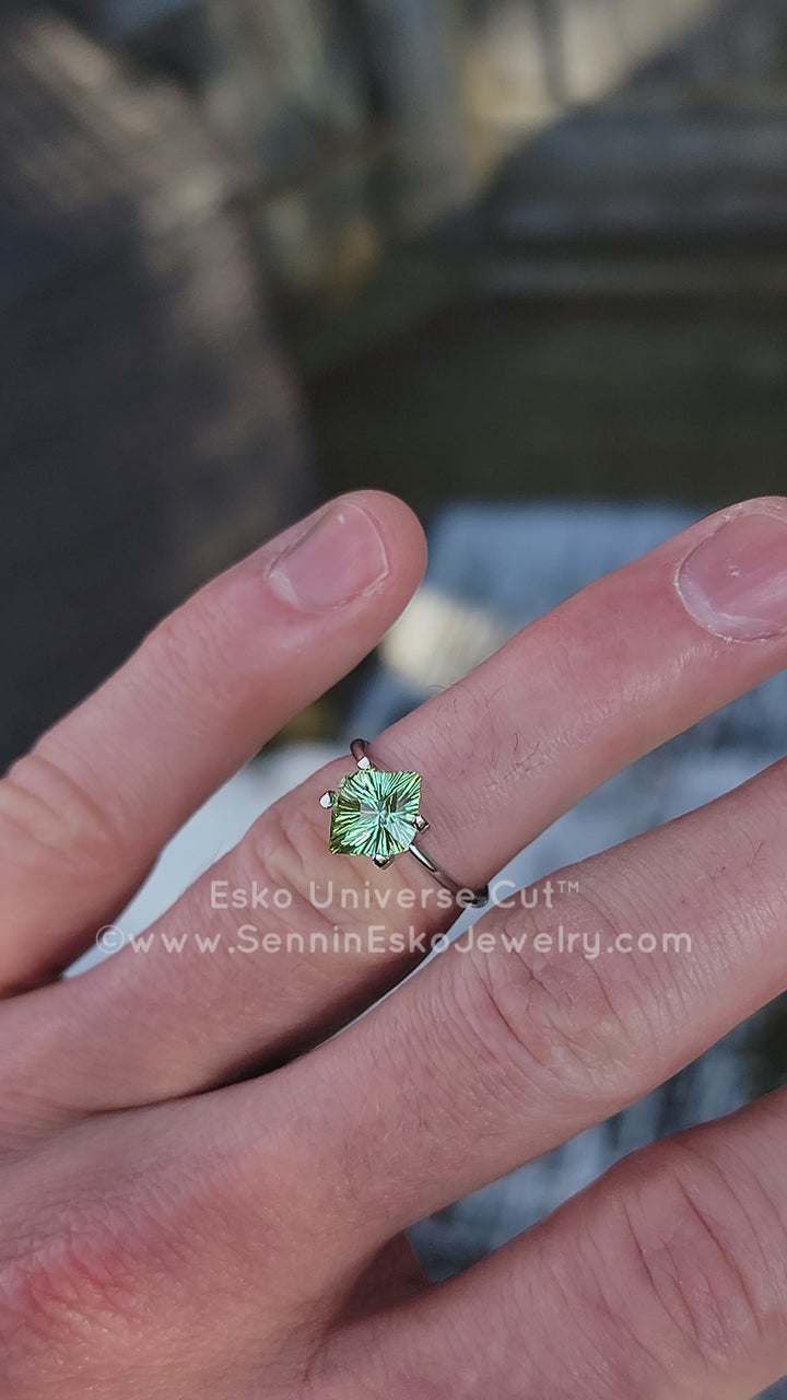 2.5 Carat Minty Green Tourmaline Octagonal Marquise - 10.2x8.4mm - Esko Universe Cut ™