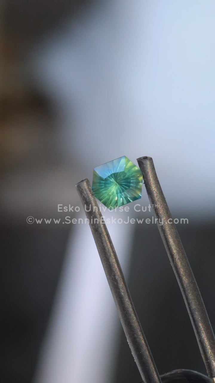 1.2 Carat Sleepy Green Sapphire Hexagon- 6.9x5.6mm - Esko Universe Cut ™