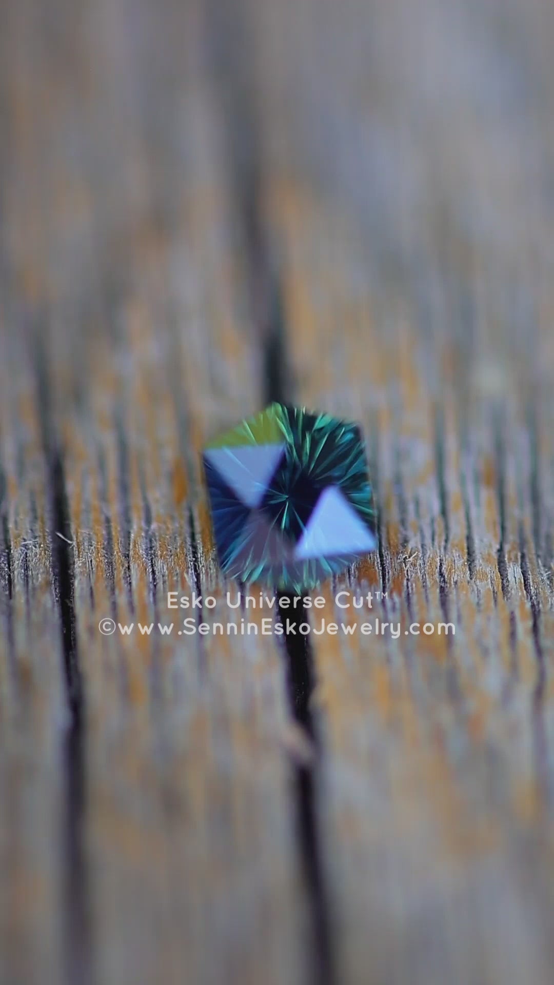 1.6 Carat Very Deep Blue/Green Sapphire Hexagon - 6.7x5.7mm - Esko Universe Cut ™