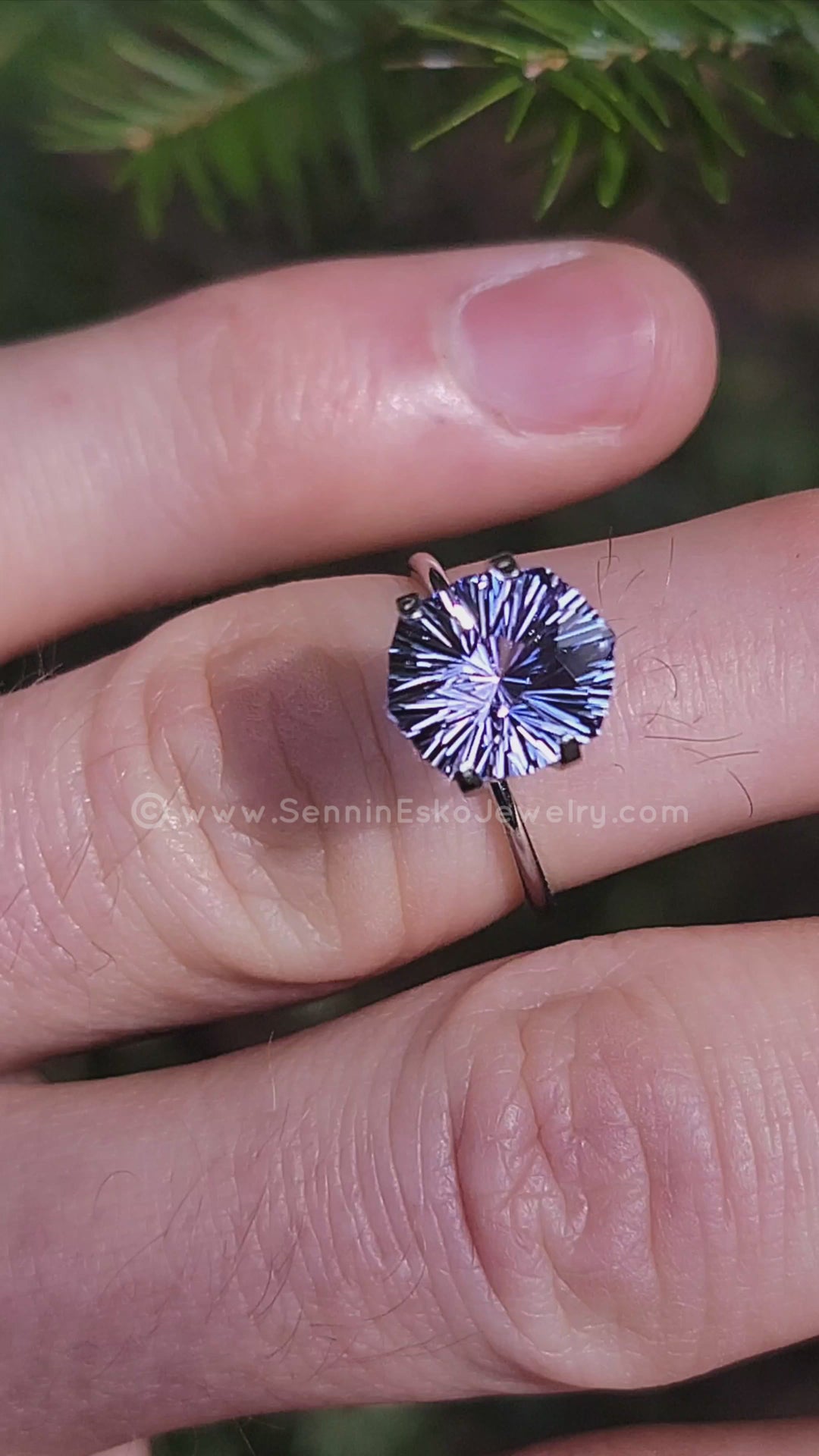 3.9 Carat Blue/Purple Tanzanite - 10.7x9.3mm - Esko Universe Cut ™