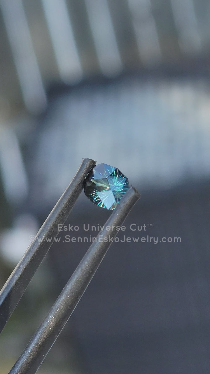 1.33 Carat Deep Parti Sapphire Do-Decagon - 6.6x5.7mm - Esko Universe Cut ™