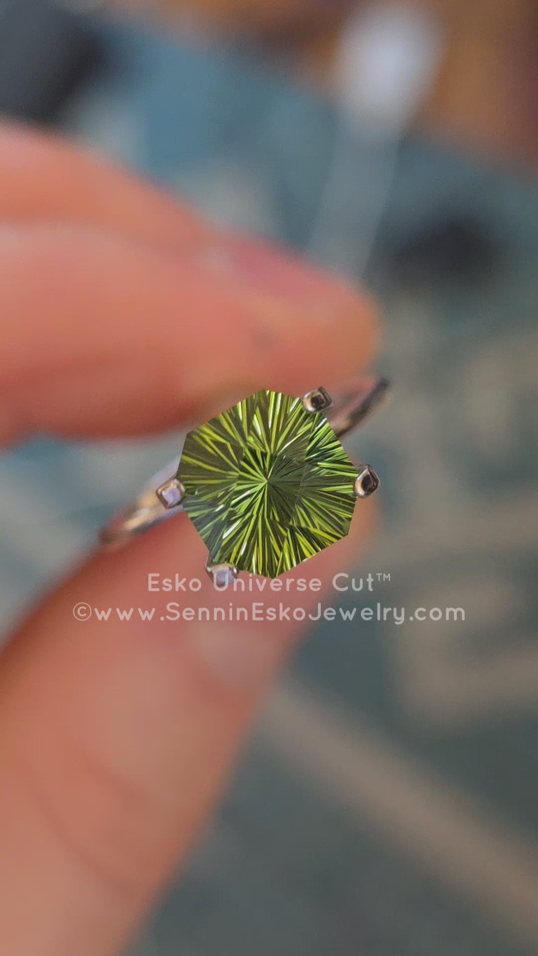 2.8 carat Mint/Olive Green Tourmaline Square Octagon - 8.1x8.7mm - Esko Universe Cut ™