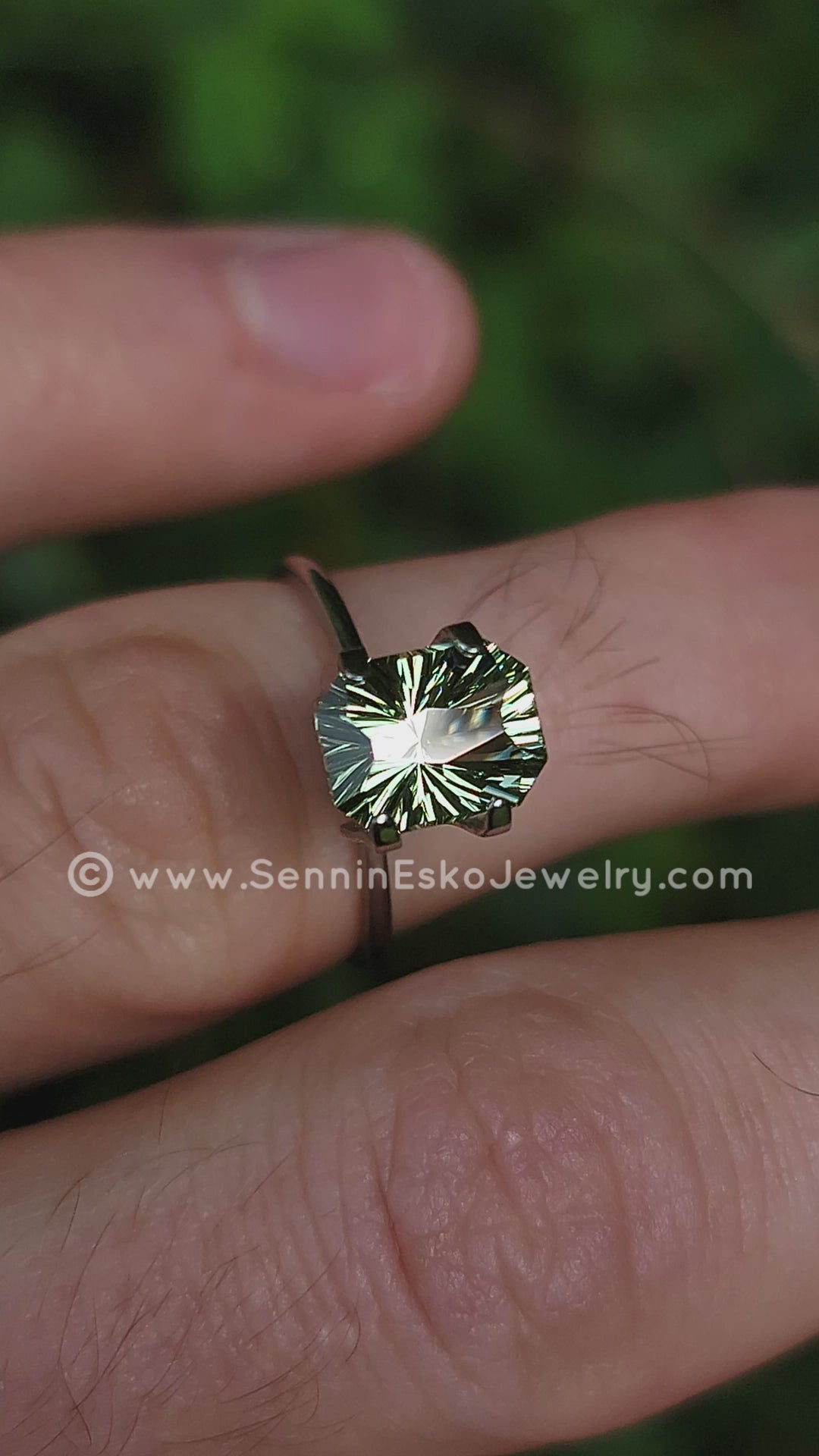 2.1 Carat Mint Beryl Octagon -  8.8x6.9mm - Galaxy Cut