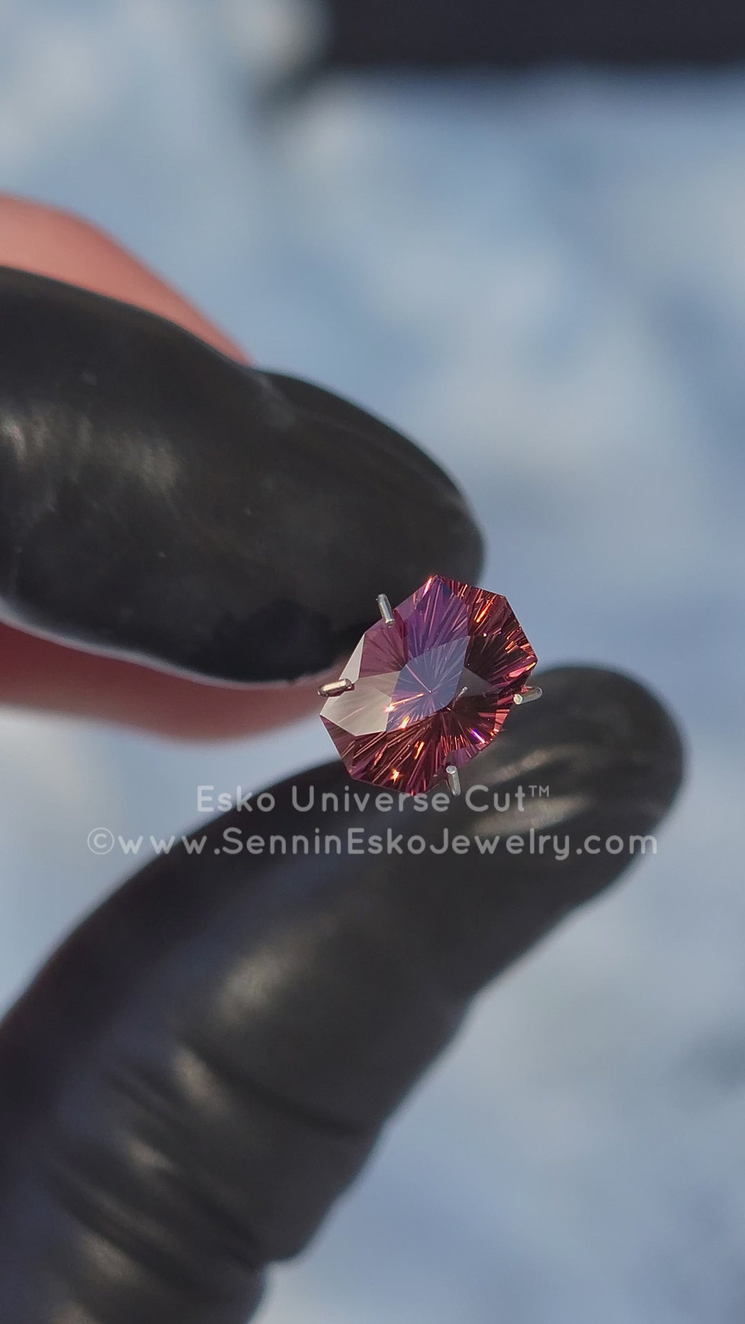 3.1 Carat Rubellite Tourmaline Long Cushion - 10.4x7.4mm - Esko Universe Cut ™