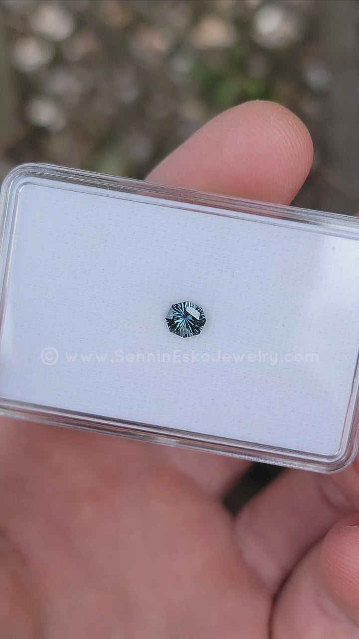 0.72 Carat Teal Sapphire Octagon - 5.9x5.4mm - Esko Universe Cut ™