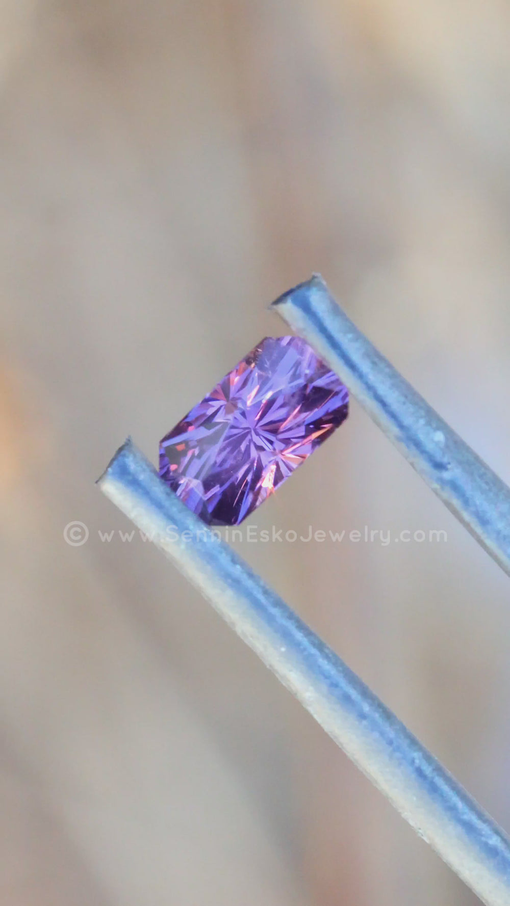 0.89 Carat Soft Purple Spinel Octagon  -  6.5x3.7mm - Esko Universe Cut ™