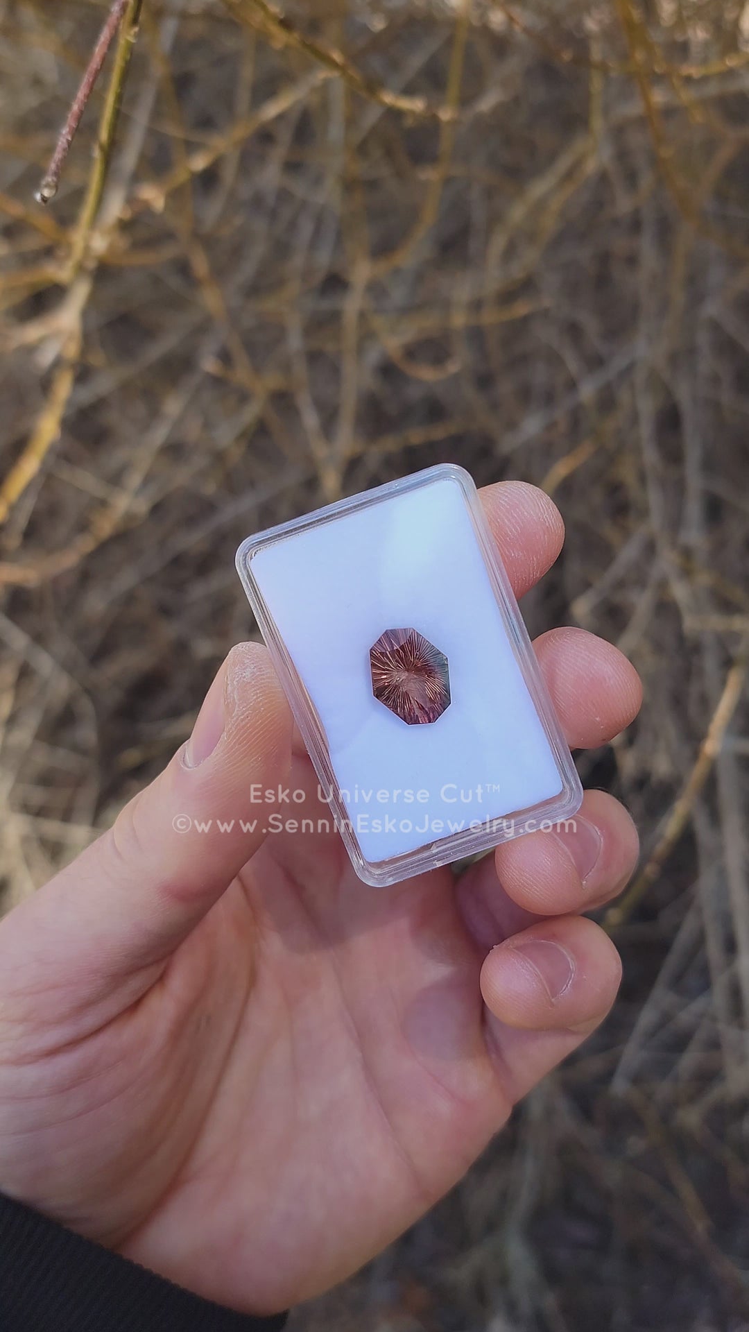 9.4 Carat Burnt Orange/Green Oregon Sunstone - 16x12.5mm - Esko Universe Cut ™