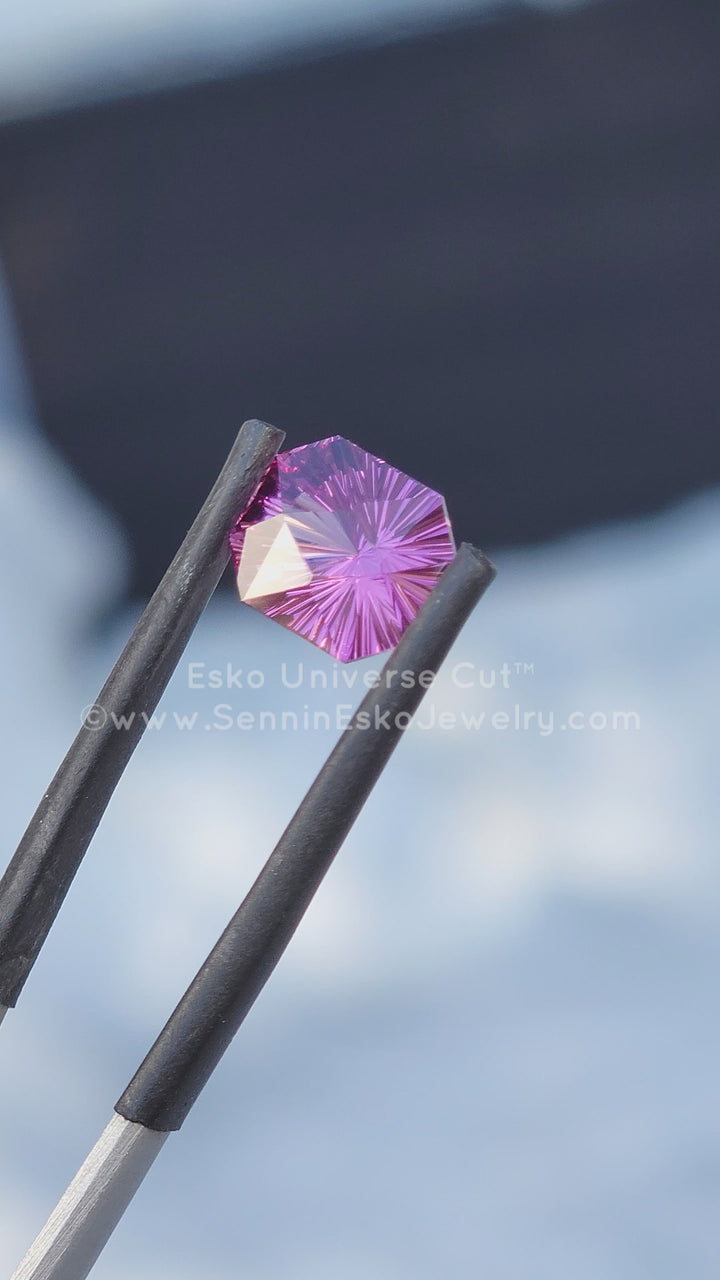 3.8 Carat Electric Pink Garnet Octagon - 9.5x8.2mm - Esko Universe Cut ™