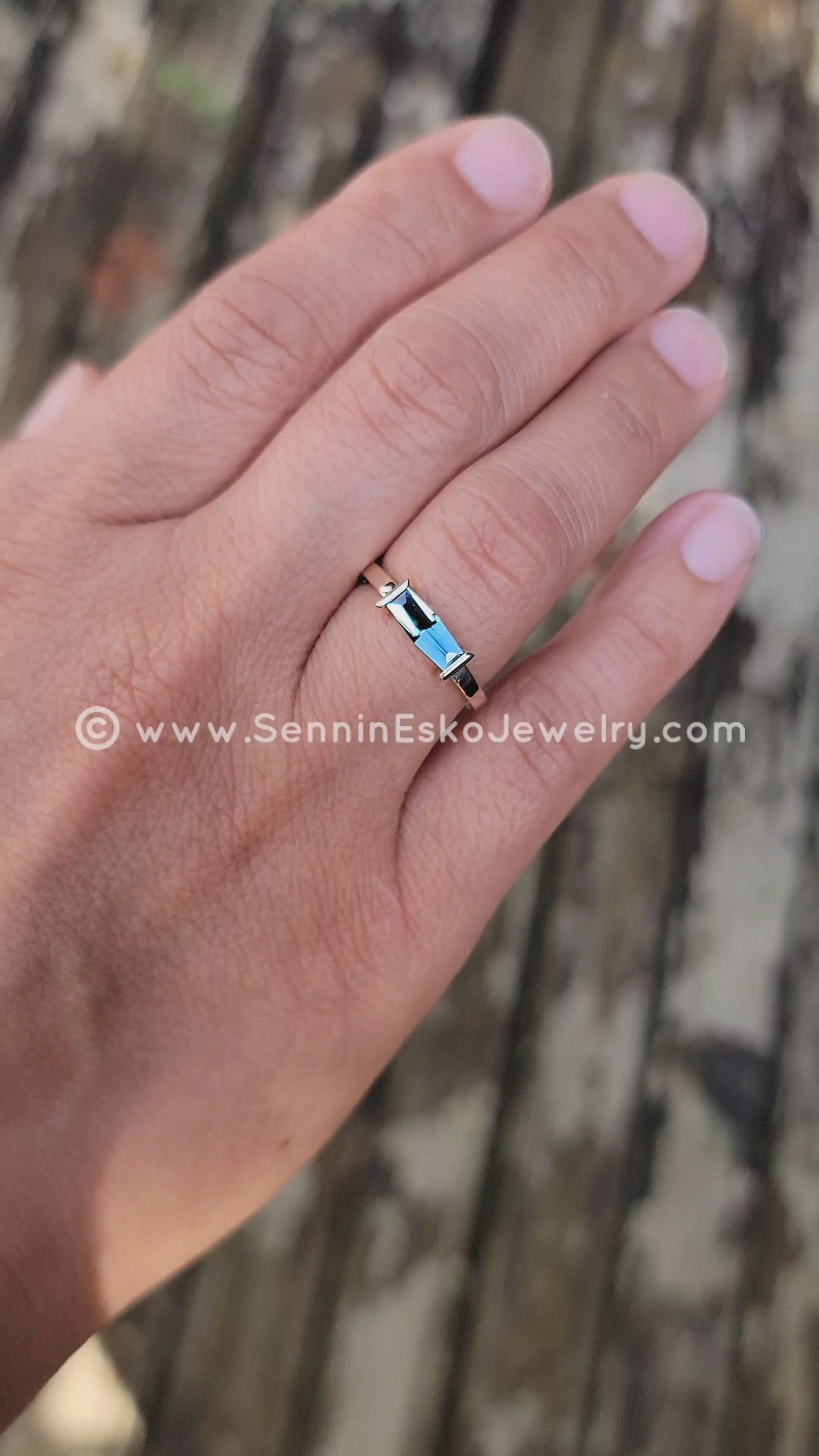 Channel Set Ring - Depicted with a 0.76 carat Open Color