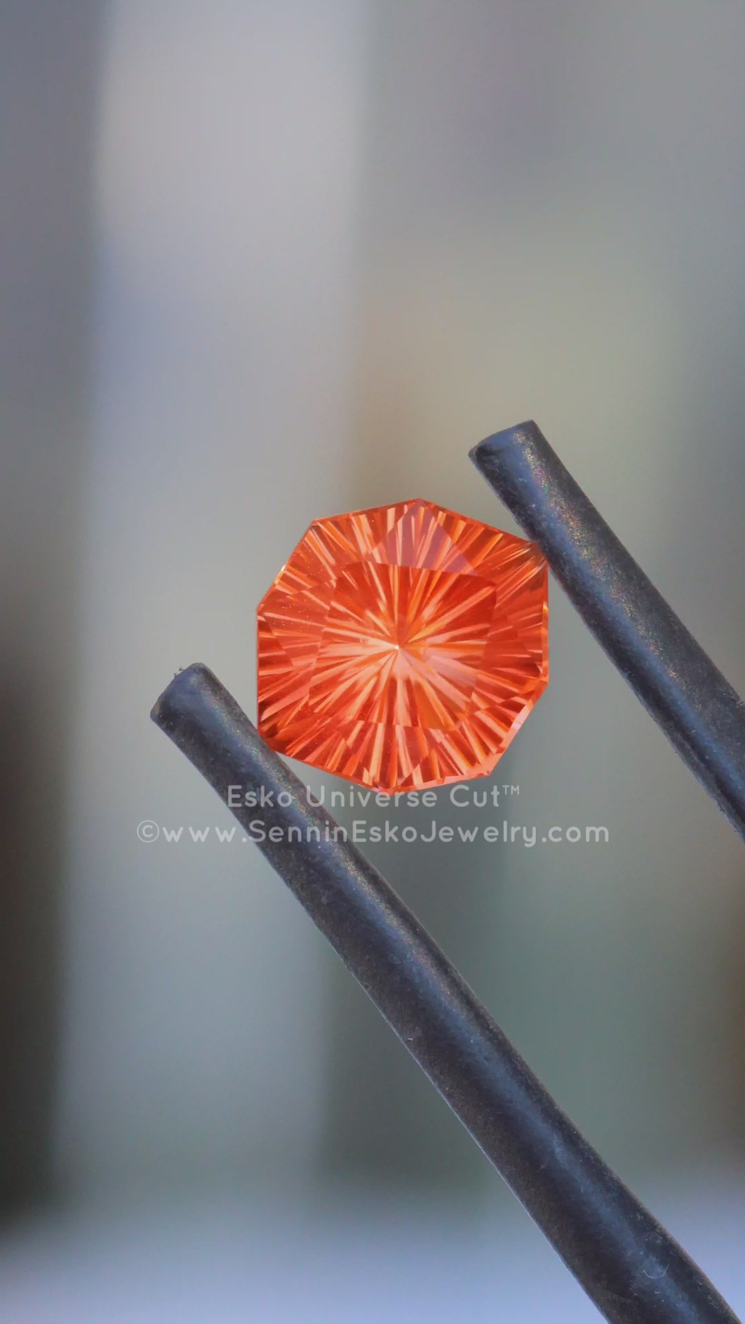 1.4 Carat Orange/Red Oregon Sunstone - 8.5x7.5mm - Esko Universe Cut ™