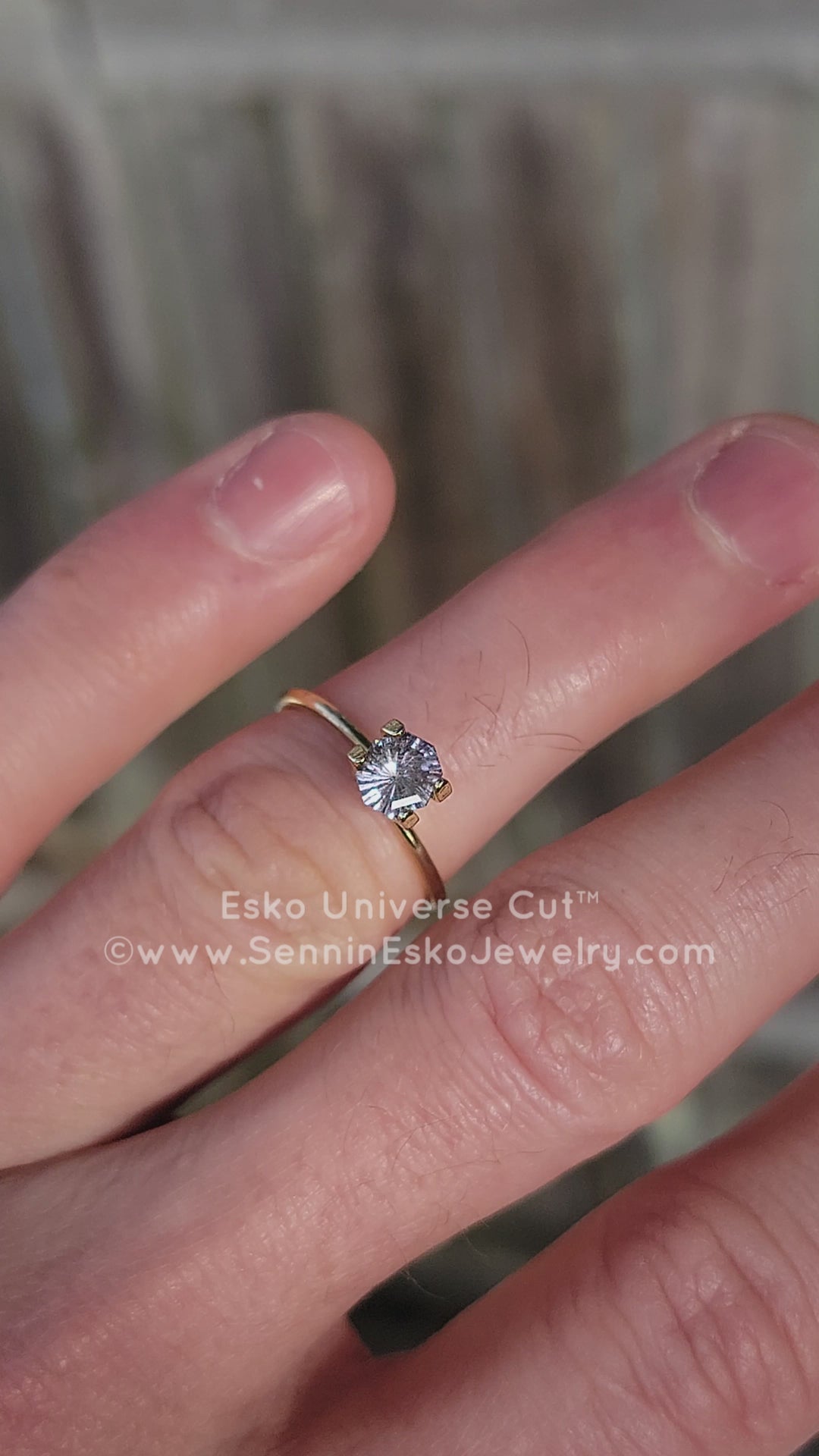 0.9 Carat Periwinkle Sapphire Octagon - 6.4x5.9mm - Esko Universe Cut ™
