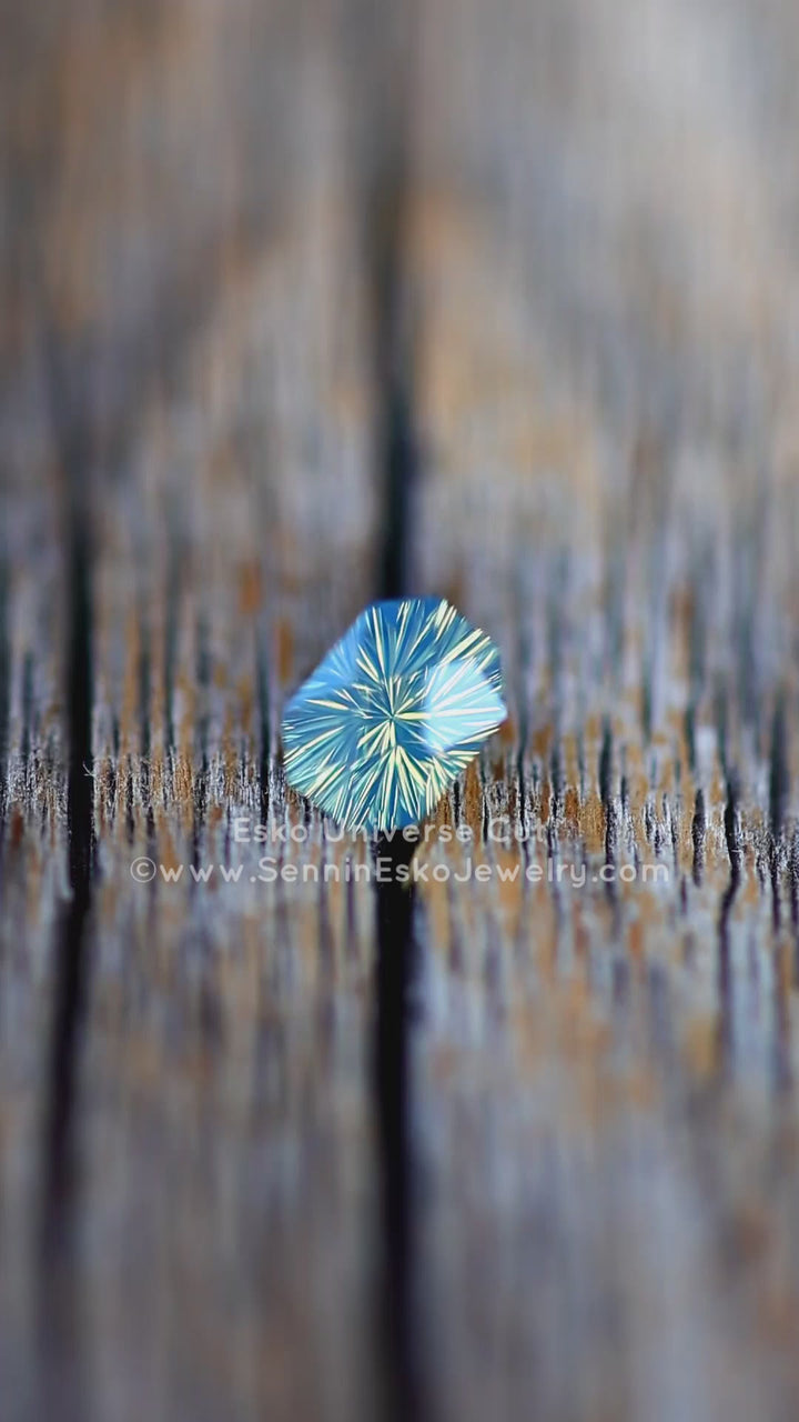 0.89 Carat Parti Sapphire Octagon - 5.9x4.3mm - Esko Universe Cut ™