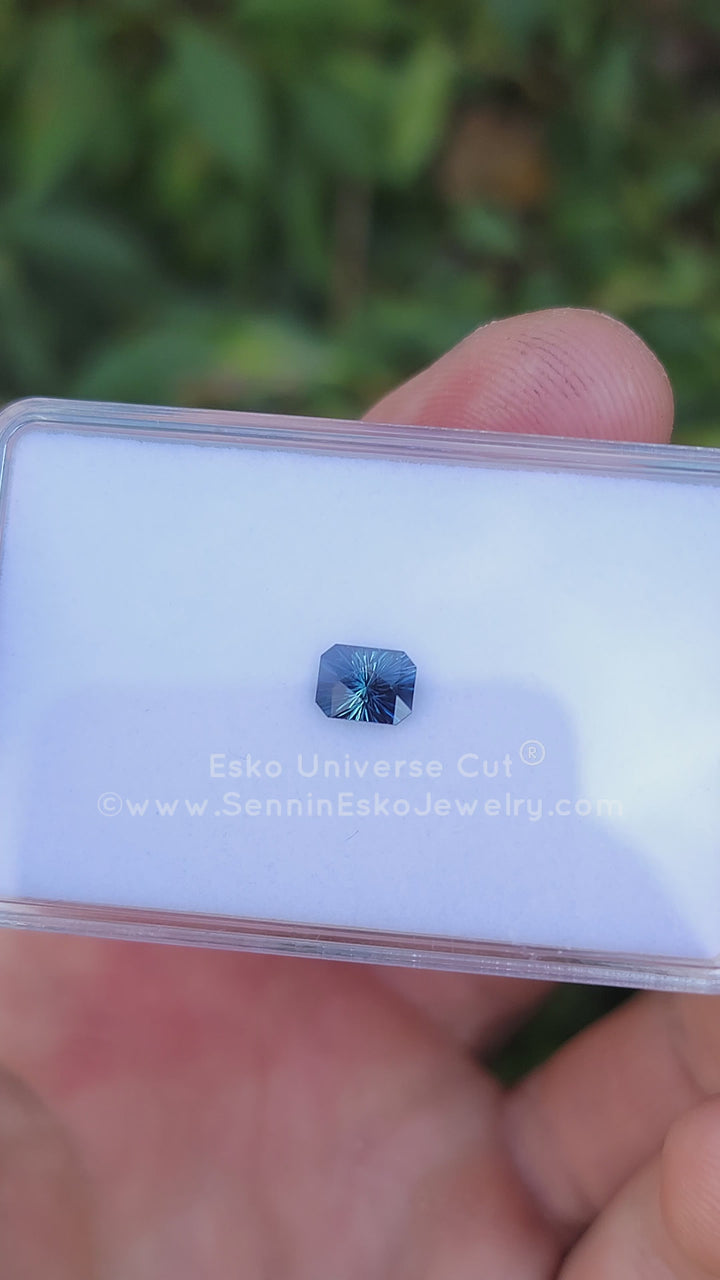 1.44 Carat Sultry Parti Sapphire Octagon - 6.7x5.1mm - Esko Universe Cut ®
