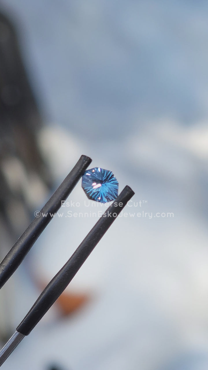 0.88 Carat True Blue Sapphire Octagon - 6.7x5.5mm - Esko Universe Cut ™