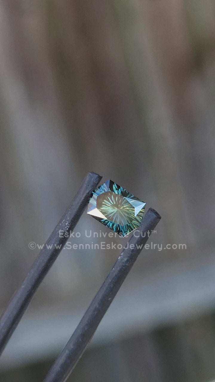 1.1 Carat Green Sapphire Hexagon - 7.2x4.9mm - Esko Universe Cut ™
