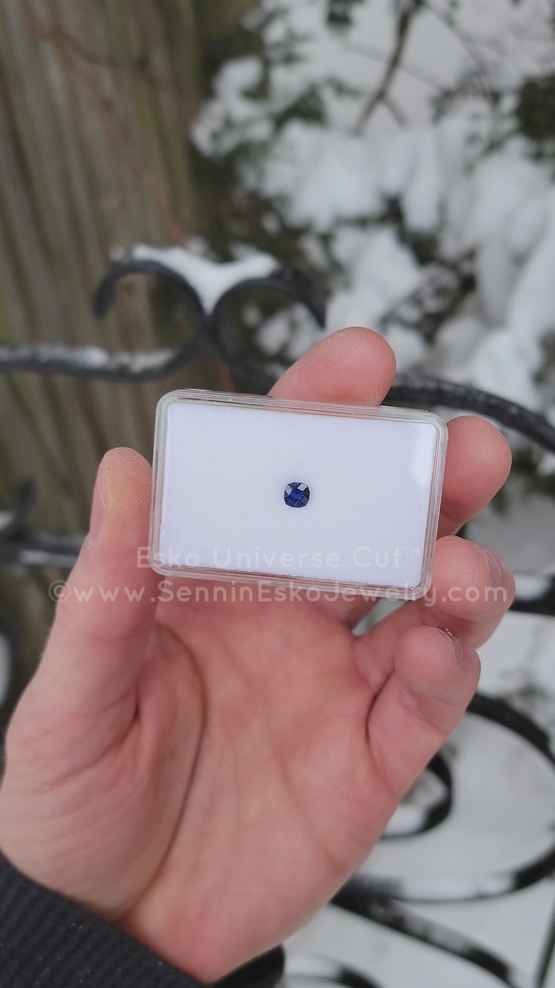 0.77 Carat Deep Blue Sapphire Square Cushion - 5x5.6mm - Esko Universe Cut ™