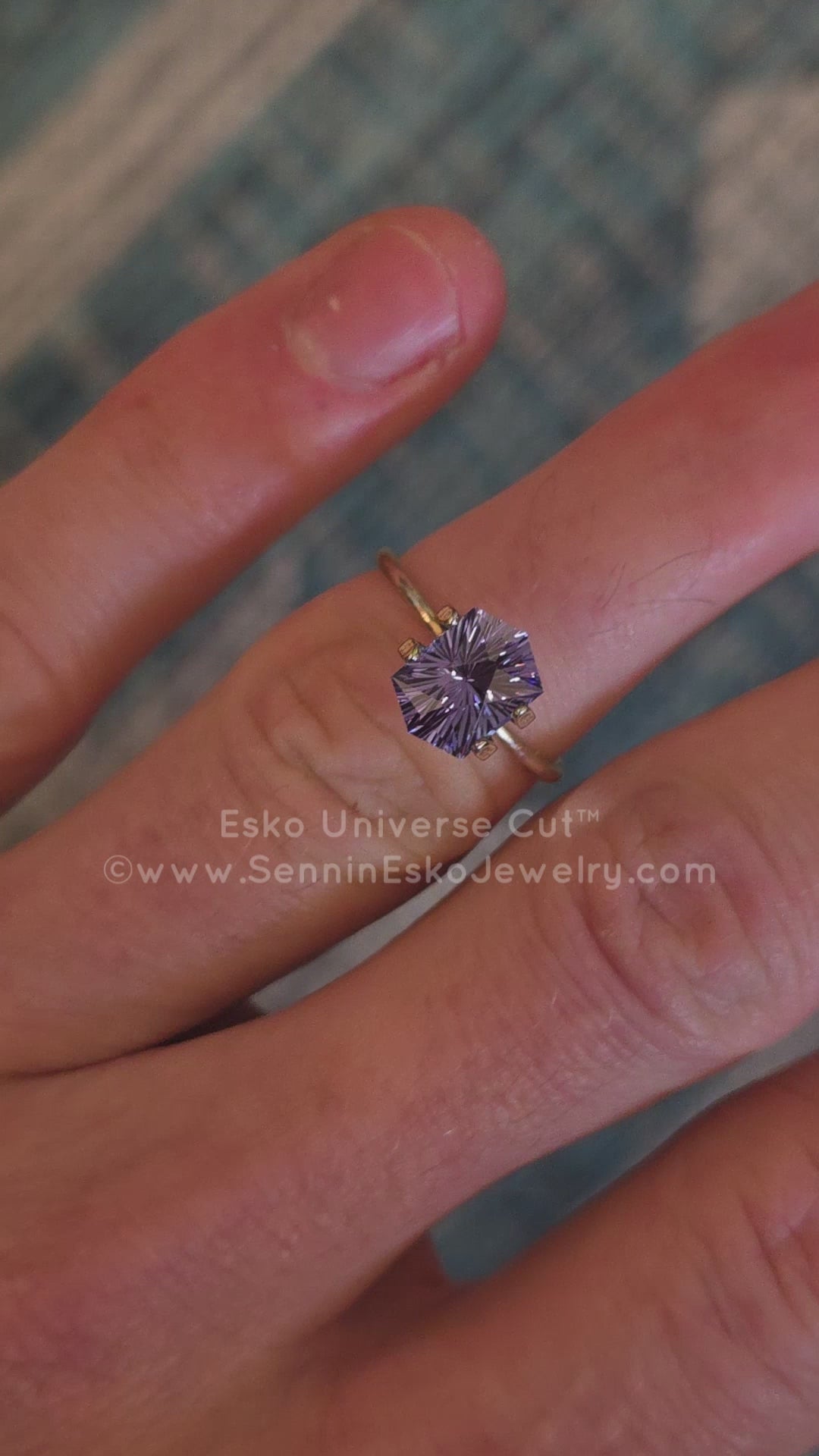 2.7 Carat Lavender Tanzanite Hexagon - 9.4x6.7mm - Esko Universe Cut ™