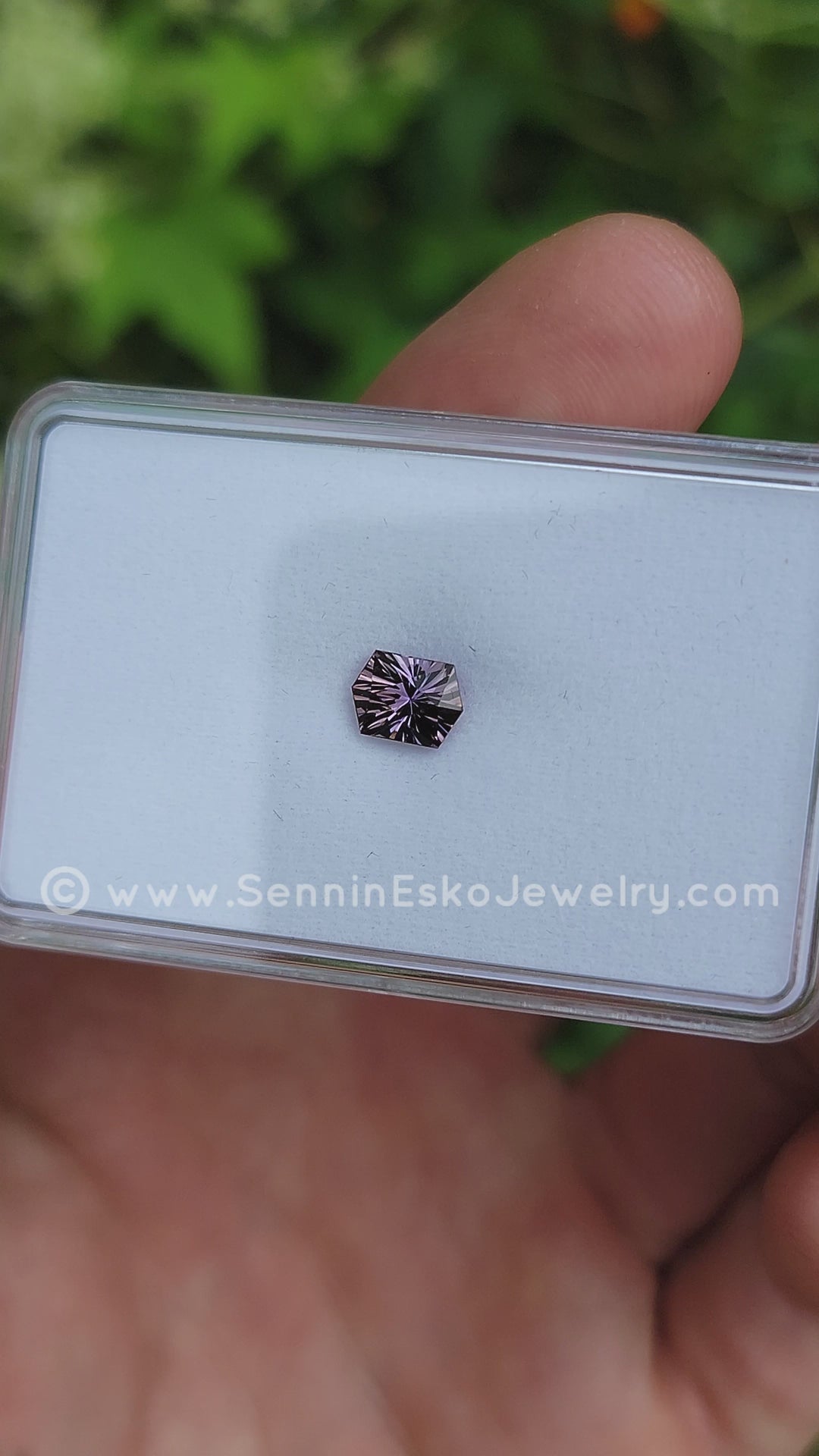 1.2 Carat Purple Yellow Tanzanite Hexagon - Unheated -  Fantasy Cut