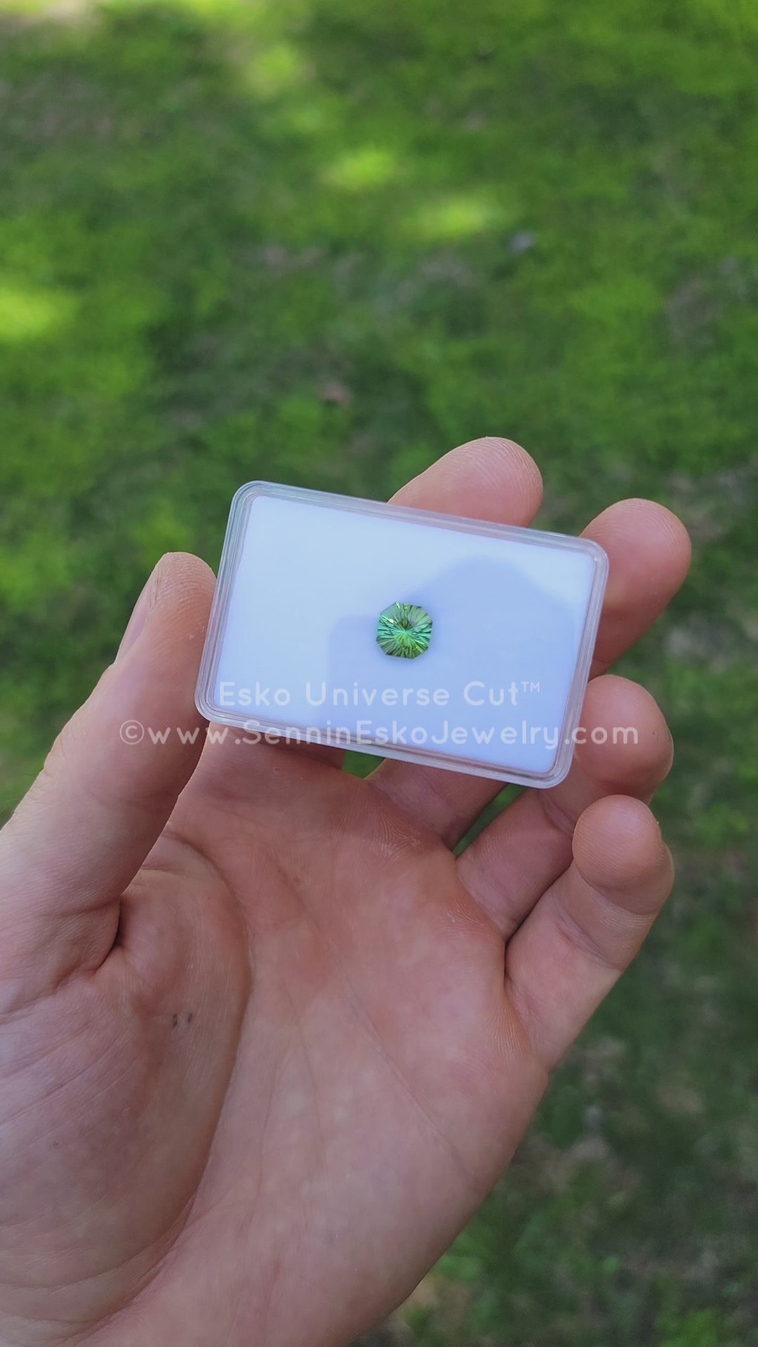 2.8 carat Mint/Olive Green Tourmaline Square Octagon - 8.1x8.7mm - Esko Universe Cut ™