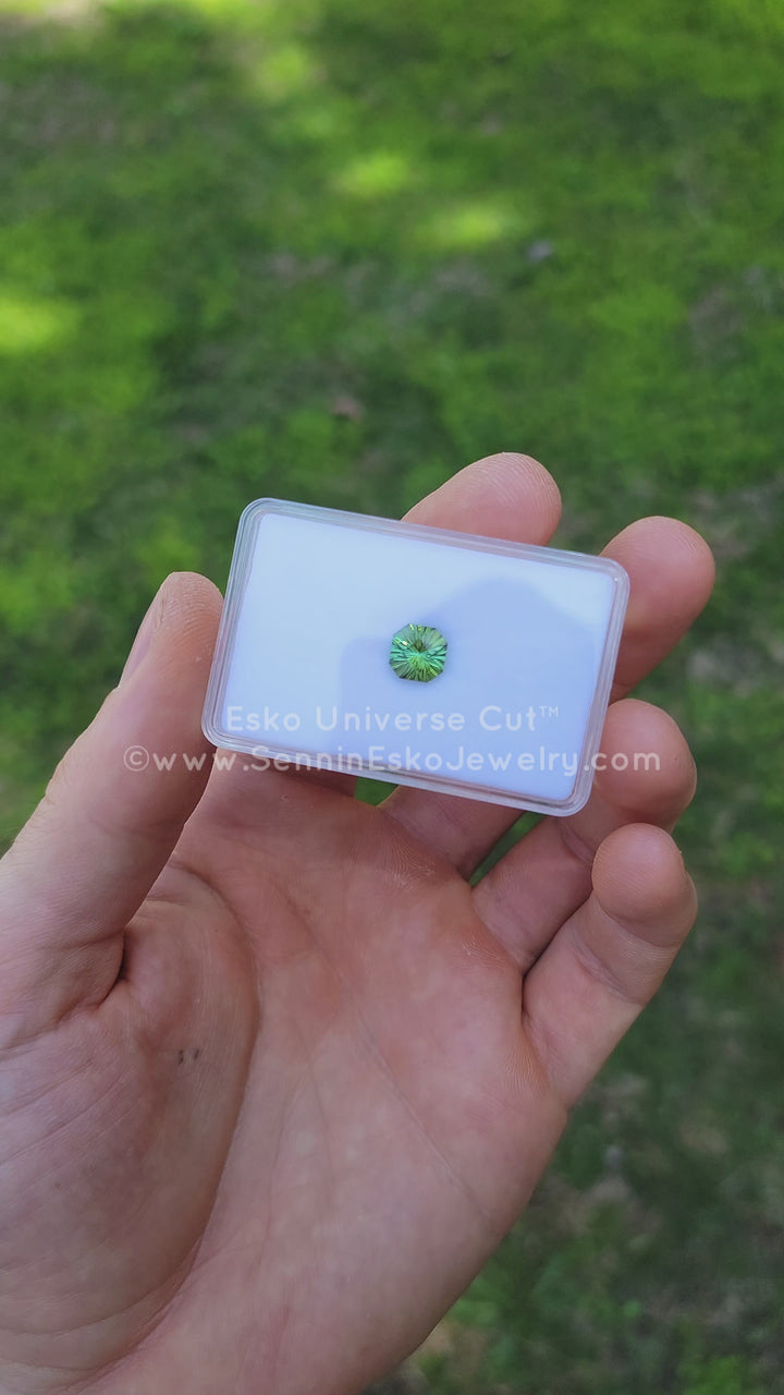 2.8 carat Mint/Olive Green Tourmaline Square Octagon - 8.1x8.7mm - Esko Universe Cut ™