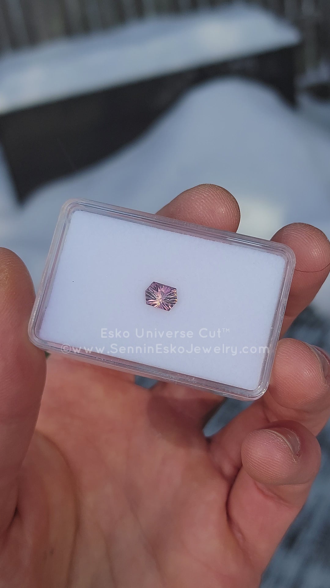 1.54 Carat Light Sunset Tourmaline Hexagon - 8x5.6mm - Esko Universe Cut ™