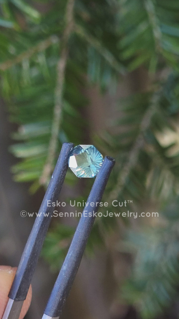 1.2 Carat Yellow/Green Opalescent Sapphire - 6.7x5.8mm - Esko Universe Cut ™