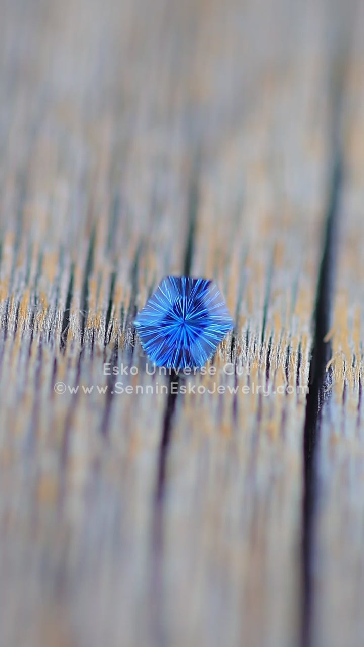 0.7 Carat Blue Sapphire Hexagon - 5.9x4.6mm - Esko Universe Cut ™