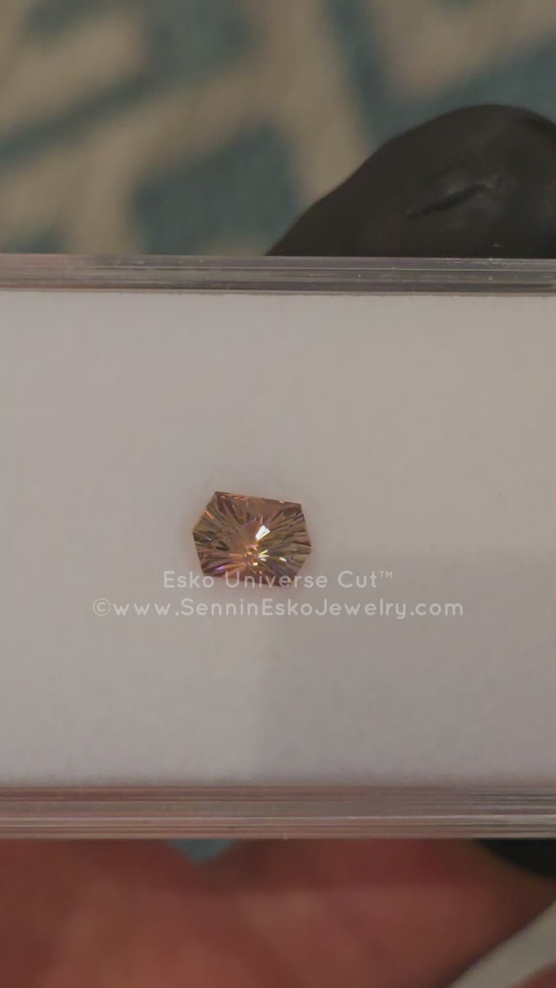 1.54 Carat Light Sunset Tourmaline Hexagon - 8x5.6mm - Esko Universe Cut ™